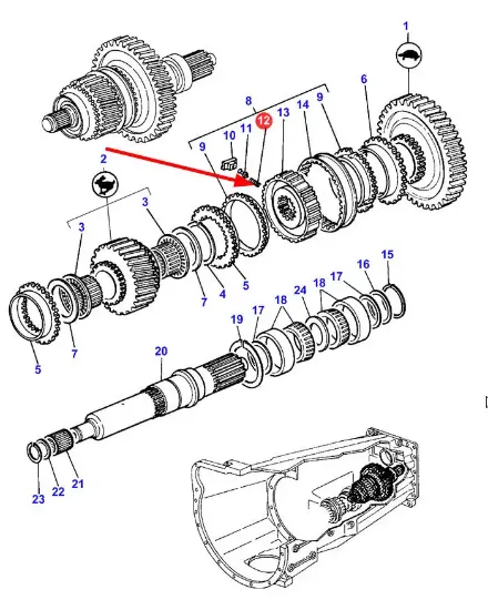 Slika AGCO 3386519M1 Synchronizer Stone Spring