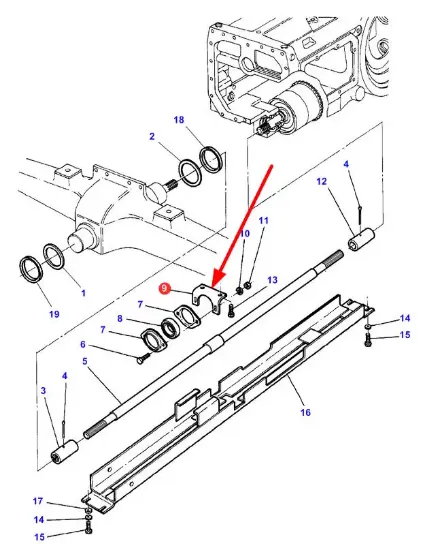 Slika Roller mounting bracket 3386640M1