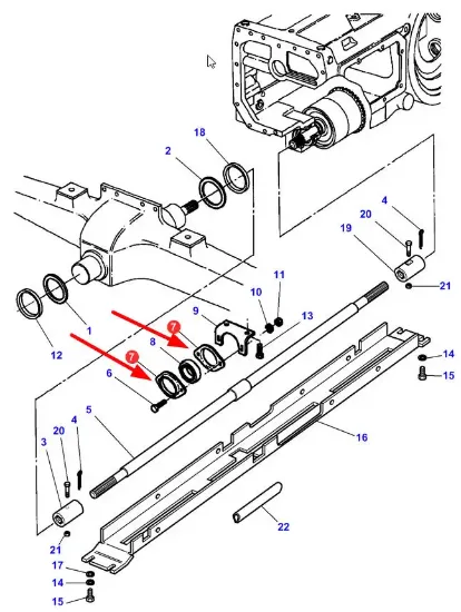 Slika AGCO 3386986M1 Bearing Housing