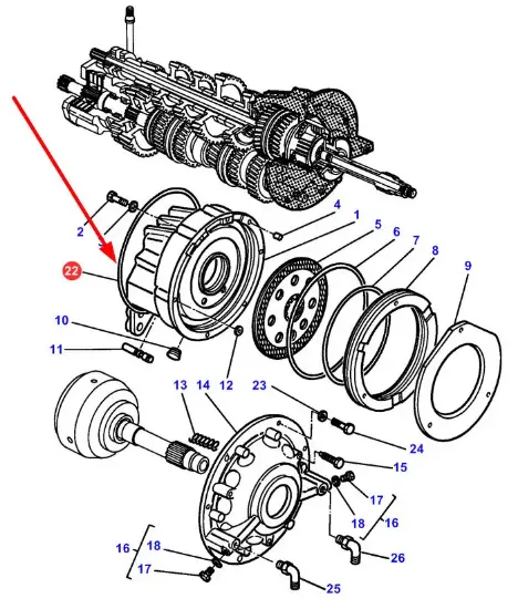 Slika Gearbox housing o-ring 3388928M1