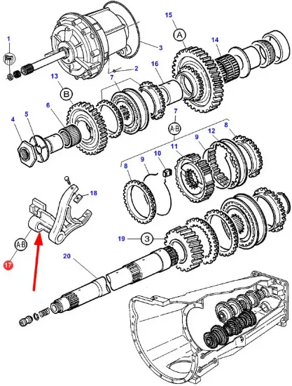 Slika Gearbox fork 3389407M3