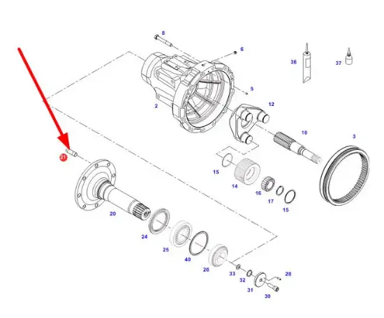 Slika AGCO wheel bolt 339150150171