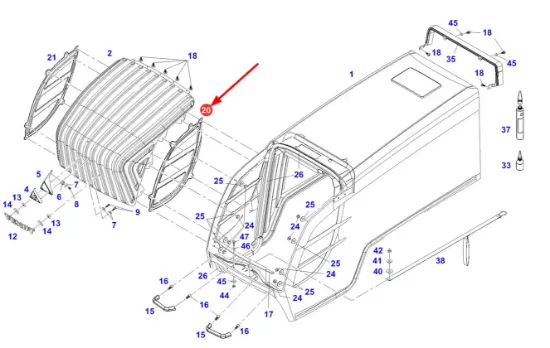 Slika Left side bonnet mesh 339500020450