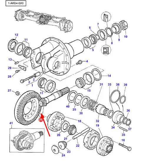 Slika Crown wheel with attack shaft 341-26.01