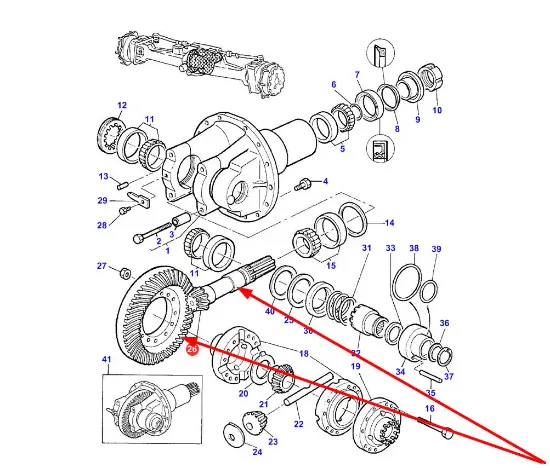 Slika Crown wheel with attack shaft 3427113M91