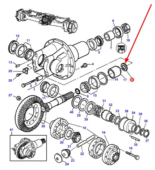 Slika Front axle differential spacer ring 0,70 mm 3428293M1