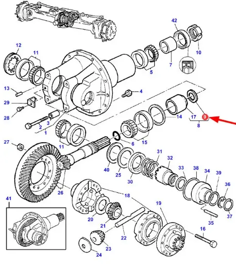 Slika Front axle spacer 1.00 mm 3428294M1