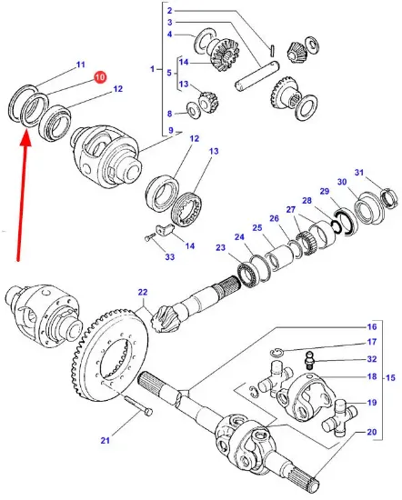 Slika Front axle drive spacer 0,1 mm 3428722M1