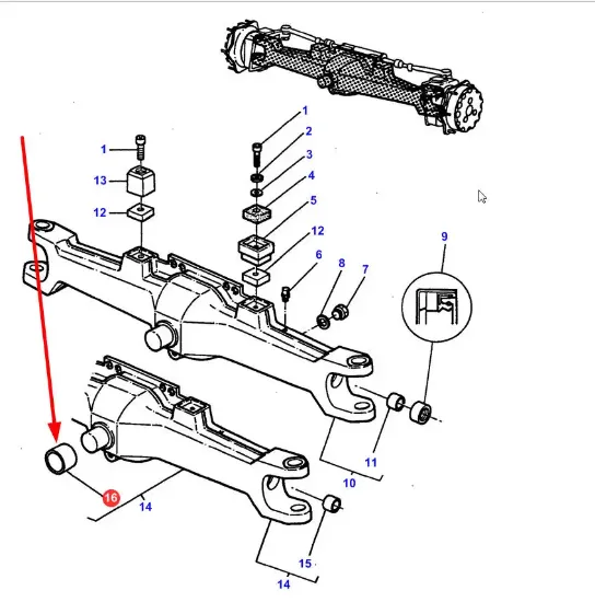 Slika Axle suspension bush 62 x 70 x 43 3429044M1