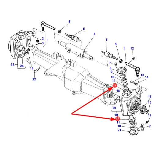 Slika Upper, lower kingpin fi30/fi45 3429319M1