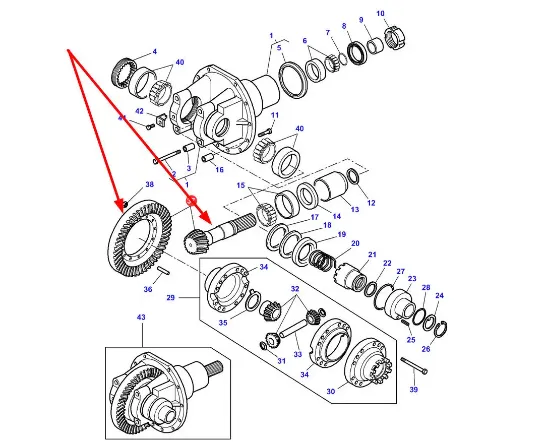 Slika Crown wheel with attack shaft 3429424M92