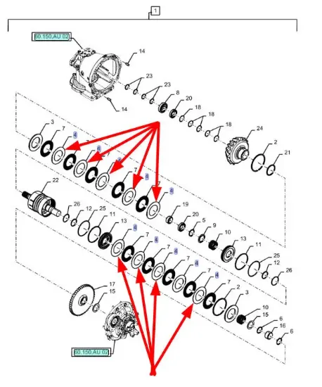 Slika Gearbox clutch basket spacer 345335A2