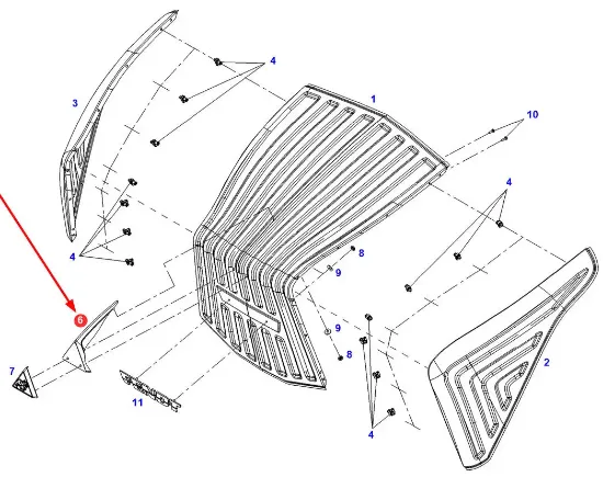 Slika Fendt emblem mounting bracket 350500021450