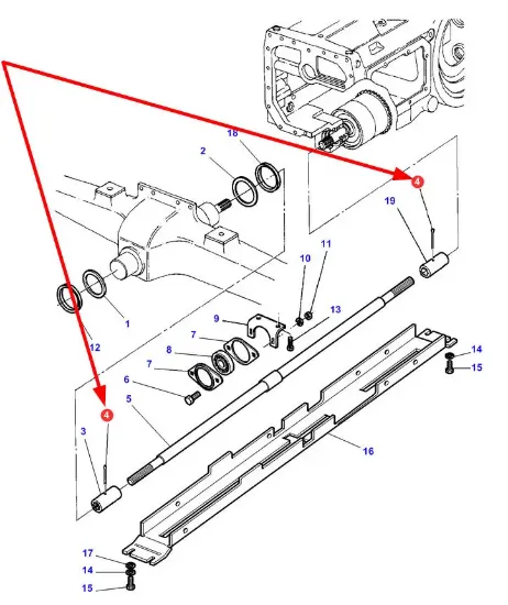 Slika Front axle drive shaft sleeve cotter pin 354416X1