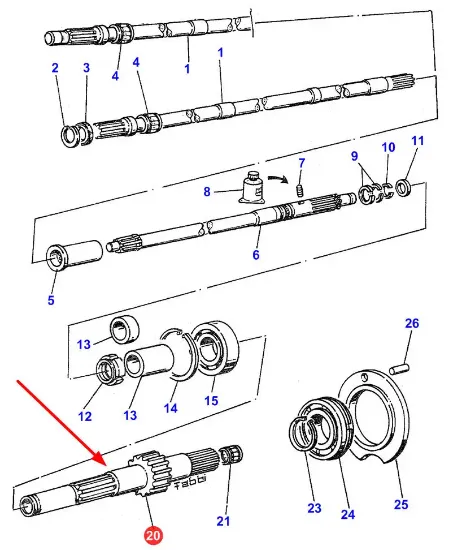 Slika Gear shaft 3554448M1