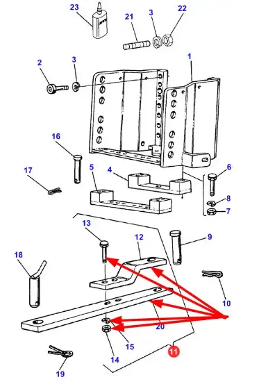 Slika Rear hitch beam 3559585M91