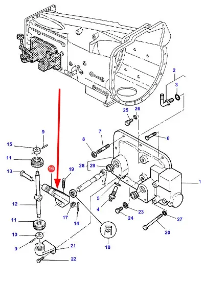 Slika Gear shift lever linkage 3580114M1