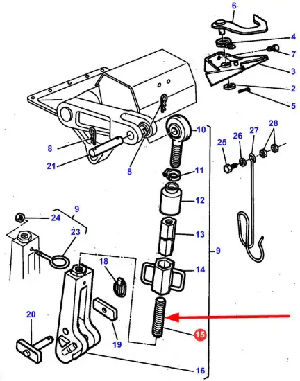 Slika Rear linkage threaded connector 3581999M1