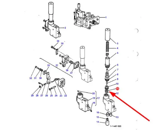 Slika Hydraulic pump valve washer 361163X1