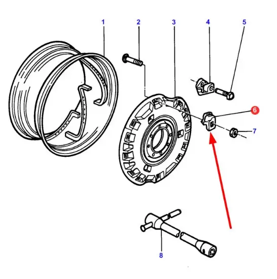 Slika Central wheel disc mount 3615259M2