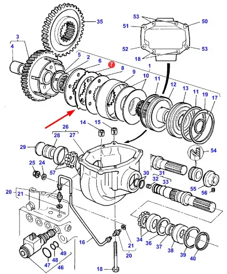 Slika Front axle drive gear friction disc 110 x 157 x 3 3616400M2