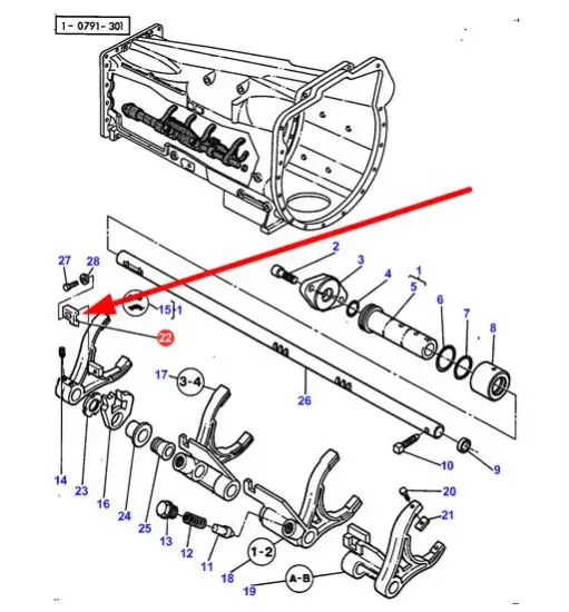 Slika Gearbox fork stone 3617588M1