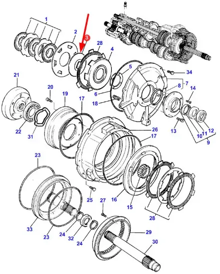 Slika Dynashift transmission pressure plate 3619014M1