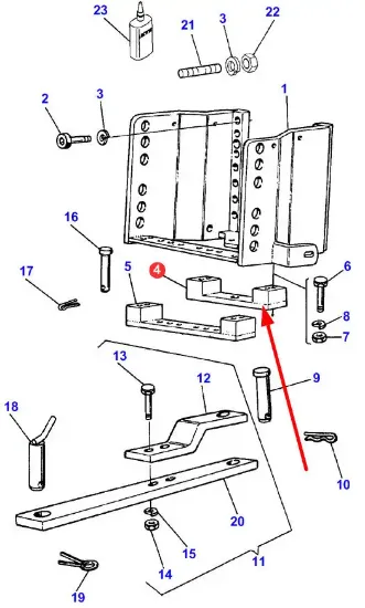 Slika Rear hitch mount 3647903M91