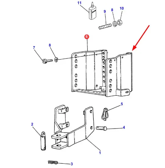 Slika Rear hitch frame 3649944M91