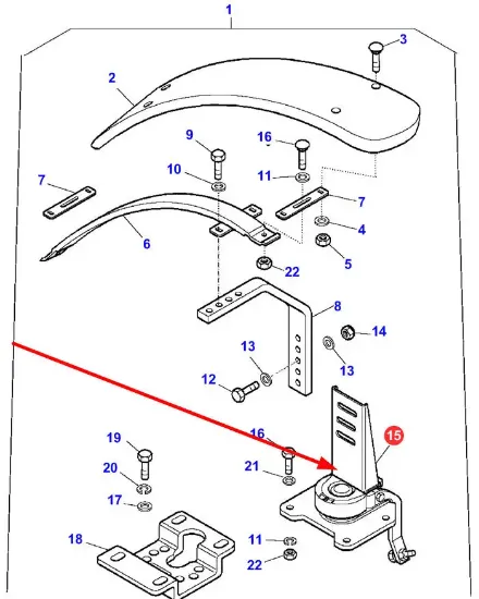 Slika Right front fender mount 3675888M91