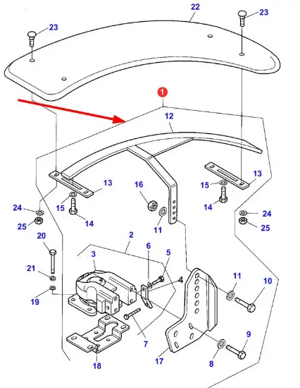 Slika Mudguard mounting bracket 3675896M91