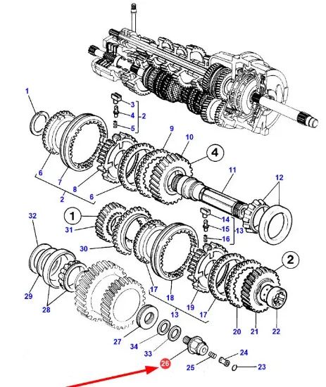 Slika Gearbox gear bolt 3713479M3