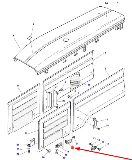 Slika Hood cover bracket 3714150M1