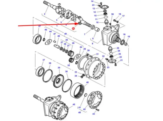 Slika Front axle drive shaft 3764011M1