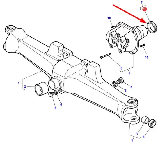 Slika Front axle drive shaft metal ring 3764140M2