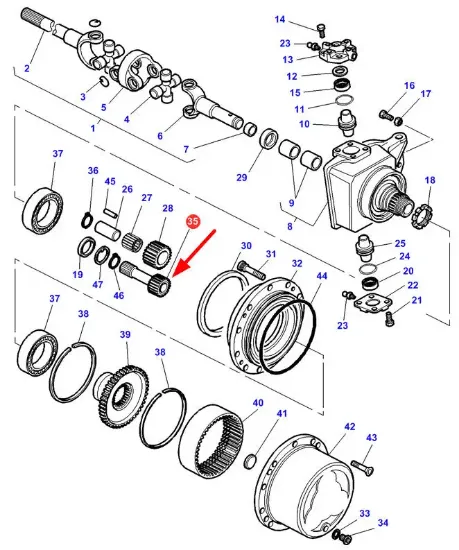 Slika Shaft with gear 12/26 3764999M1