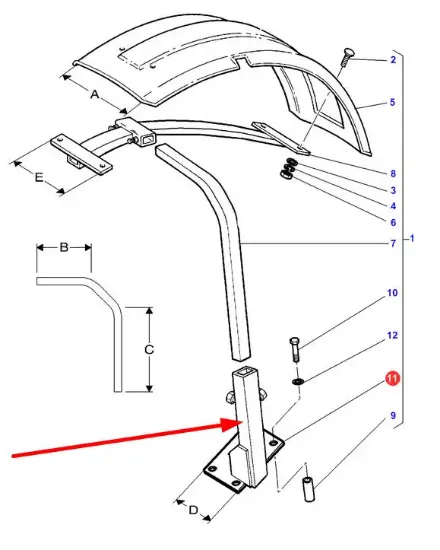 Slika Mudguard mount 3773795U1