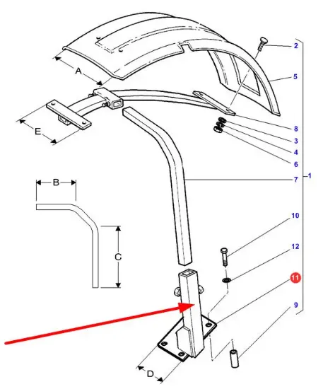 Slika Mudguard mount 3773796U1