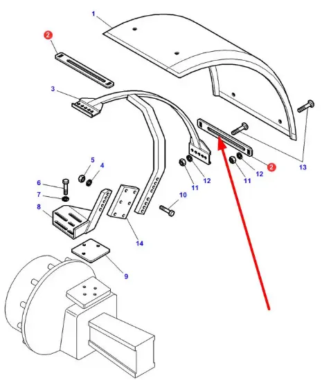 Slika Mudguard mount 240mm 3777585M2