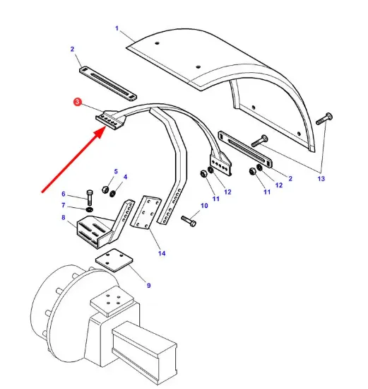 Slika Left fender support 3777588M1