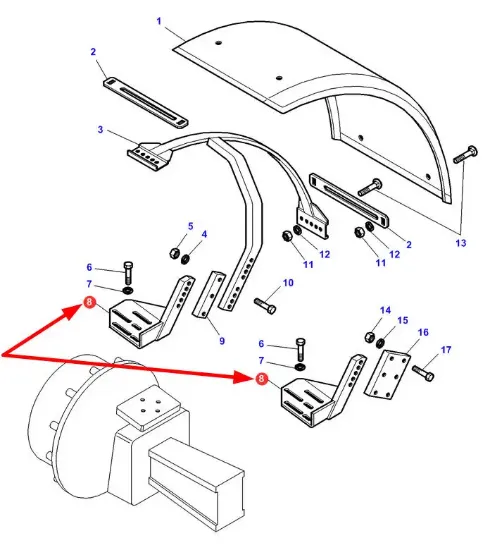 Slika Left fender mounting bracket 3777589M1