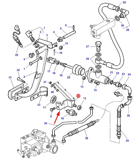 Slika Clutch pedal bracket 3777739M91