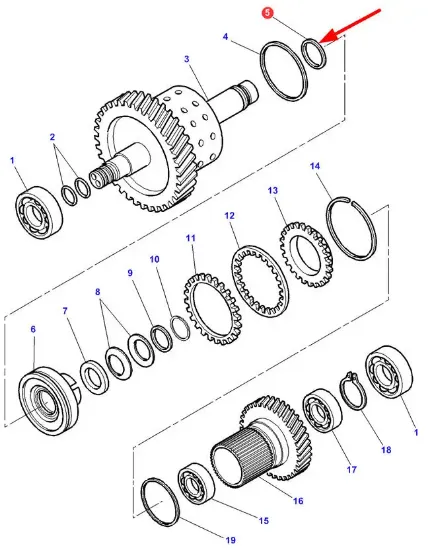 Slika Gearbox shaft o-ring 3779319M1