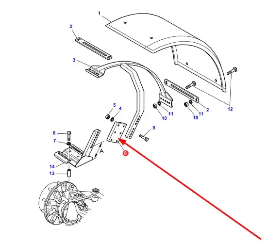 Slika Fender bracket mounting plate 3779565M2