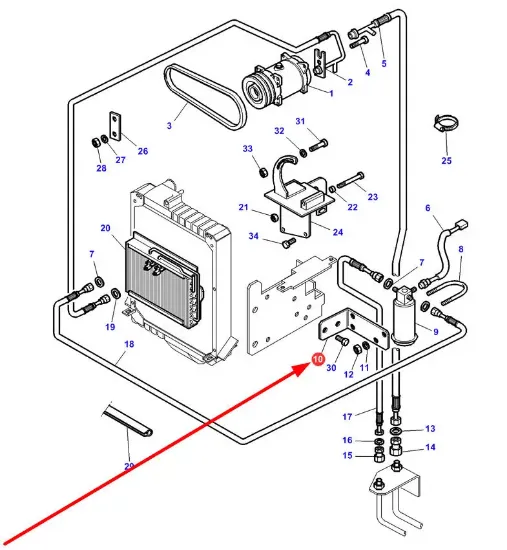 Slika Air conditioning dryer mount 3780482M2