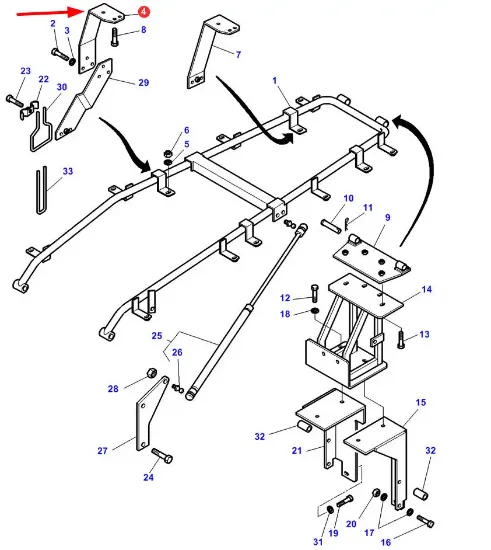 Slika Bonnet support frame 3782728M1