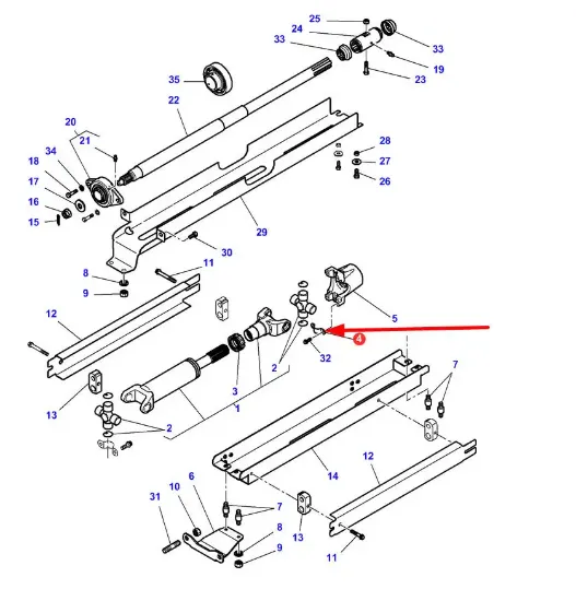 Slika Drive shaft bracket 3783586M1