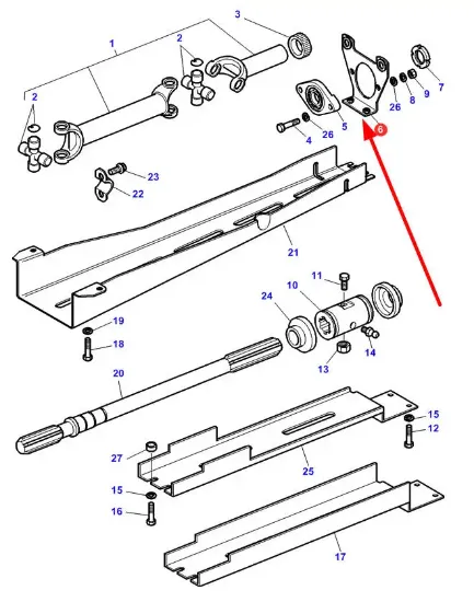 Slika AGCO 3783757M2 Front Axle Mount