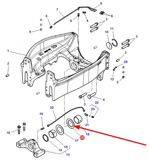 Slika Front axle suspension washer 60 x 110 x 4 3785074M1