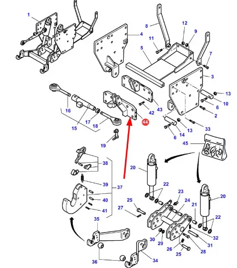 Slika Front linkage bracket 3785142M1